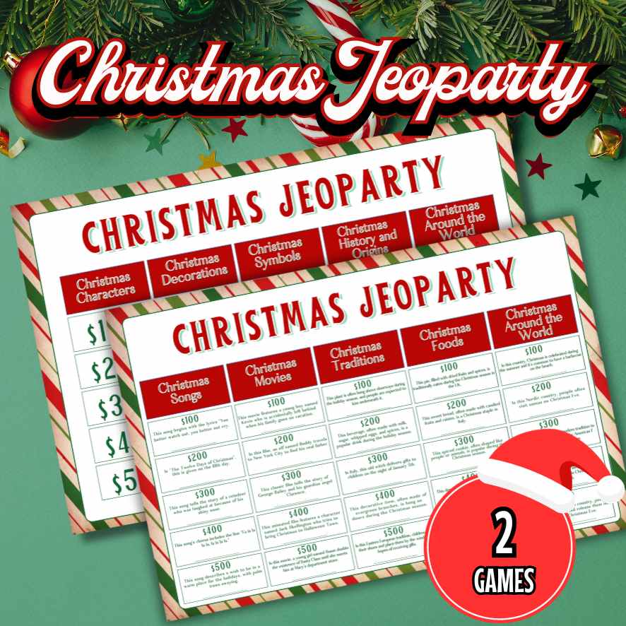 CHRISTMAS JEOPARDY GAME PRINTABLE – The Game Room CHRISTMAS JEOPARDY GAME PRINTABLE – The Game Room