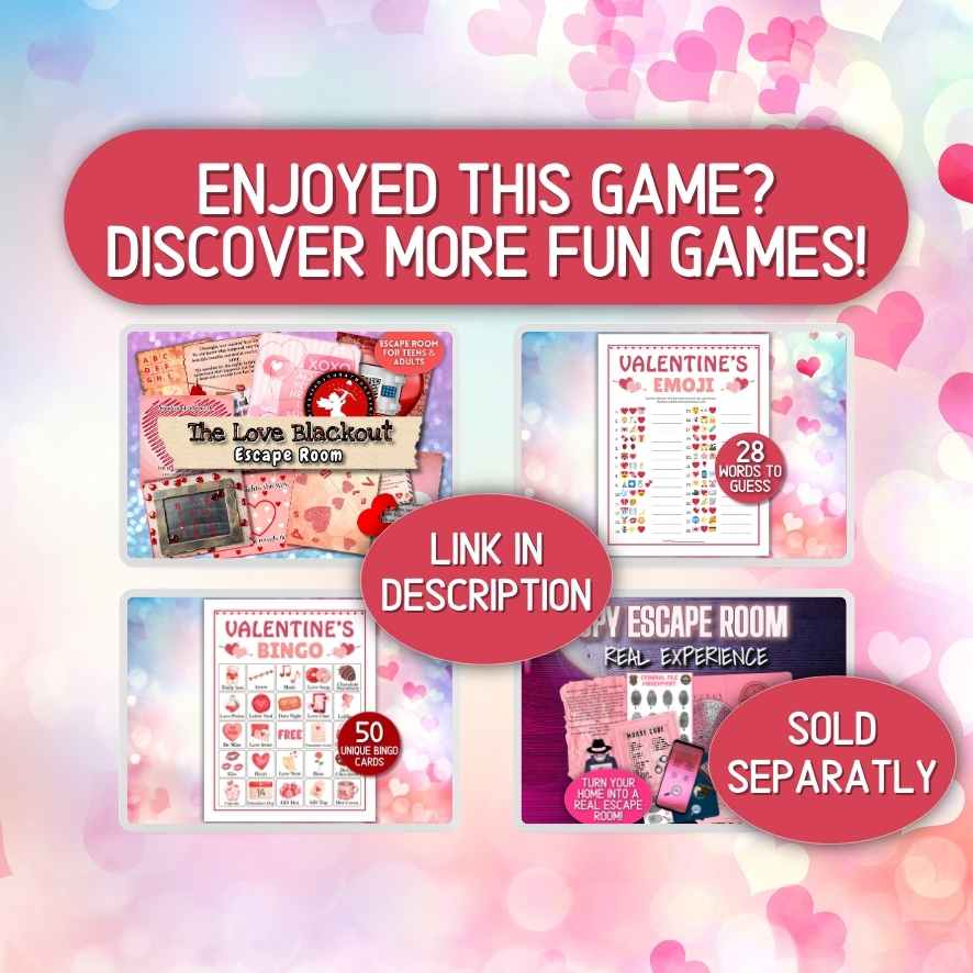 Instant Download Valentine's Games