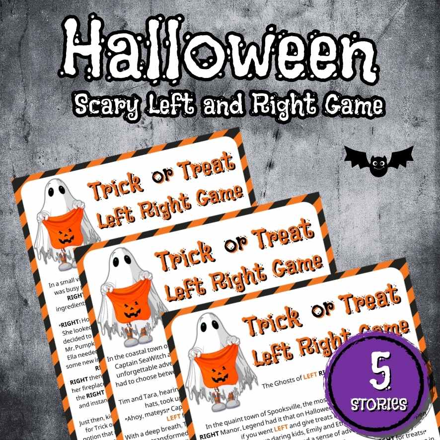 LEFT RIGHT HALLOWEEN FOR KIDS STORY PRINTABLE GAME The Game Room