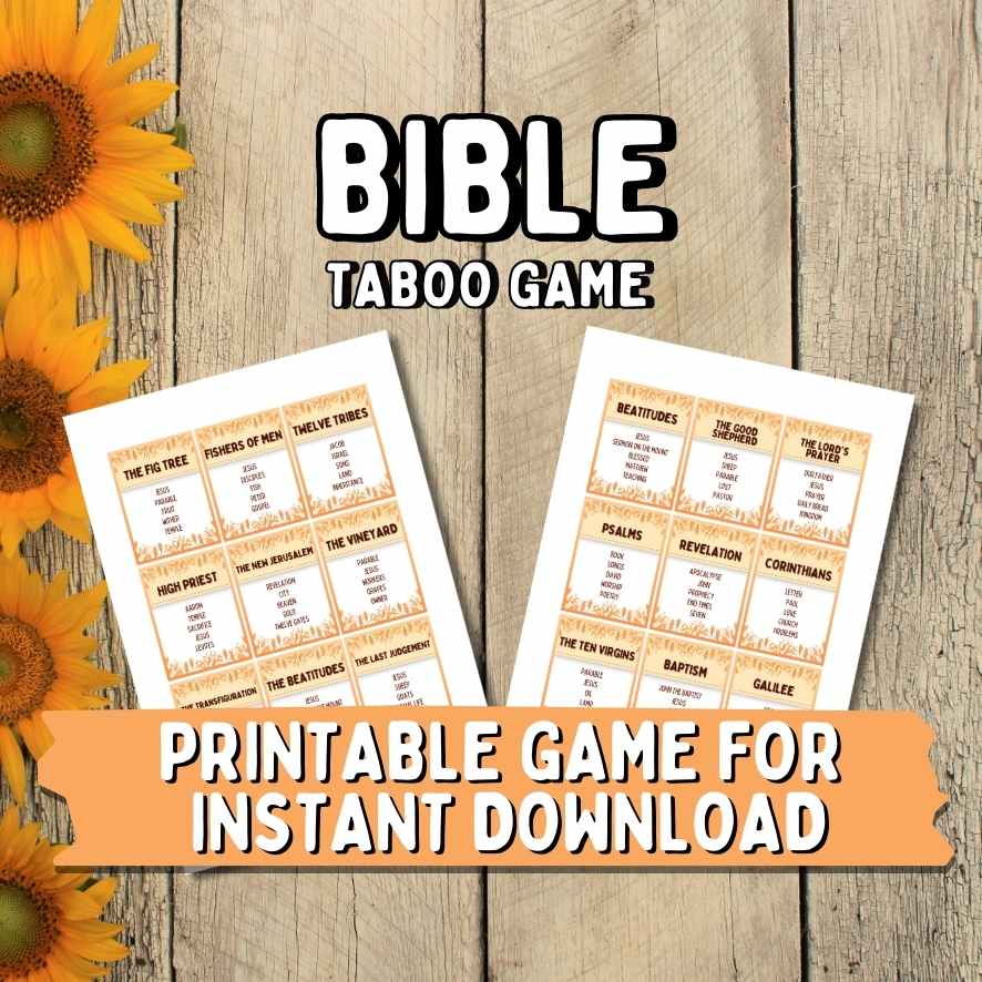 BIBLE FORBIDDEN WORDS PRINTABLE GAMES