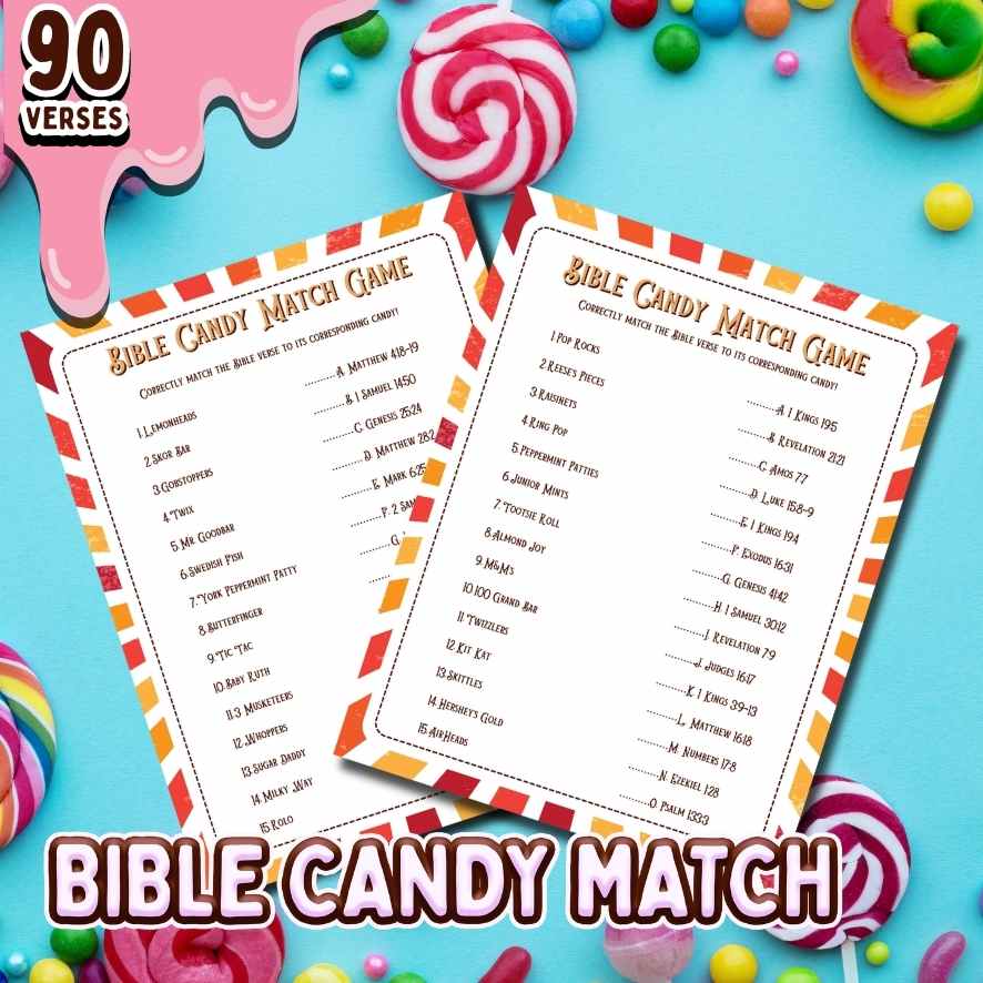 candy-bible-verse-match-up-printable-games-the-game-room for Free Printable Name That Candy Bar Game CANDY BIBLE VERSE MATCH UP PRINTABLE GAMES – The Game Room for Free Printable Name That Candy Bar Game
