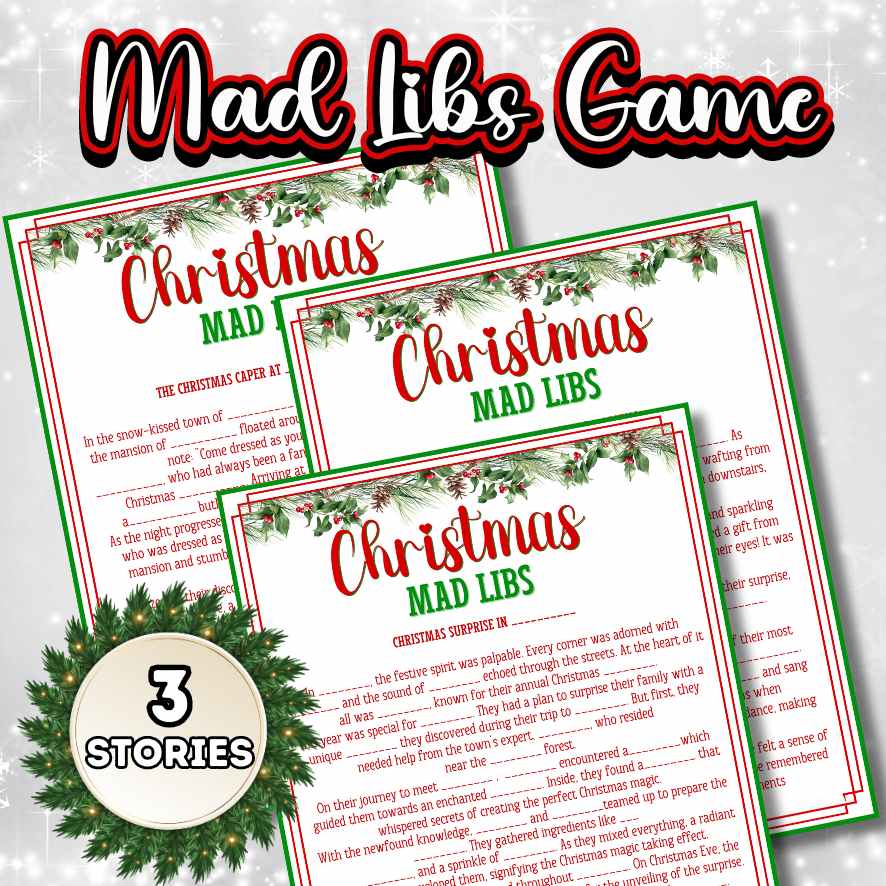 Festive Mad Libs Printables