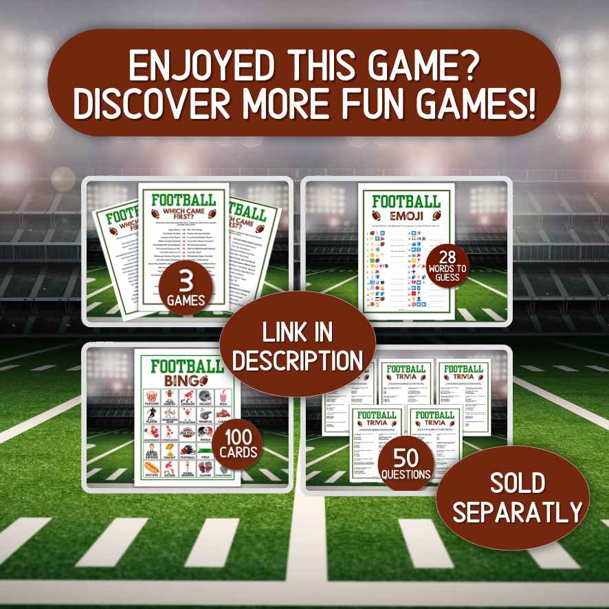 football game printable