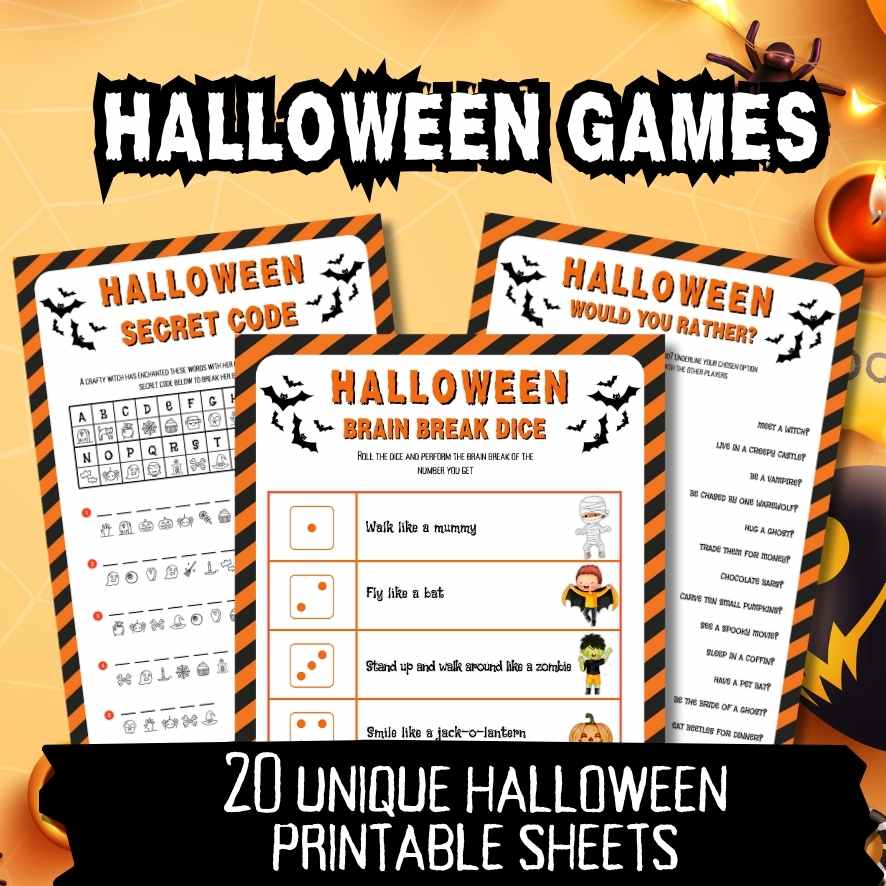 Halloween Word Puzzles and Games