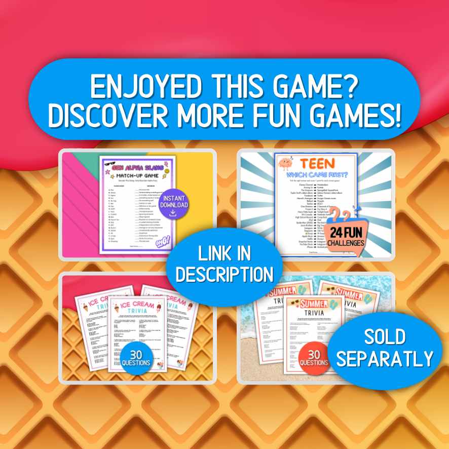 ice cream themed party game