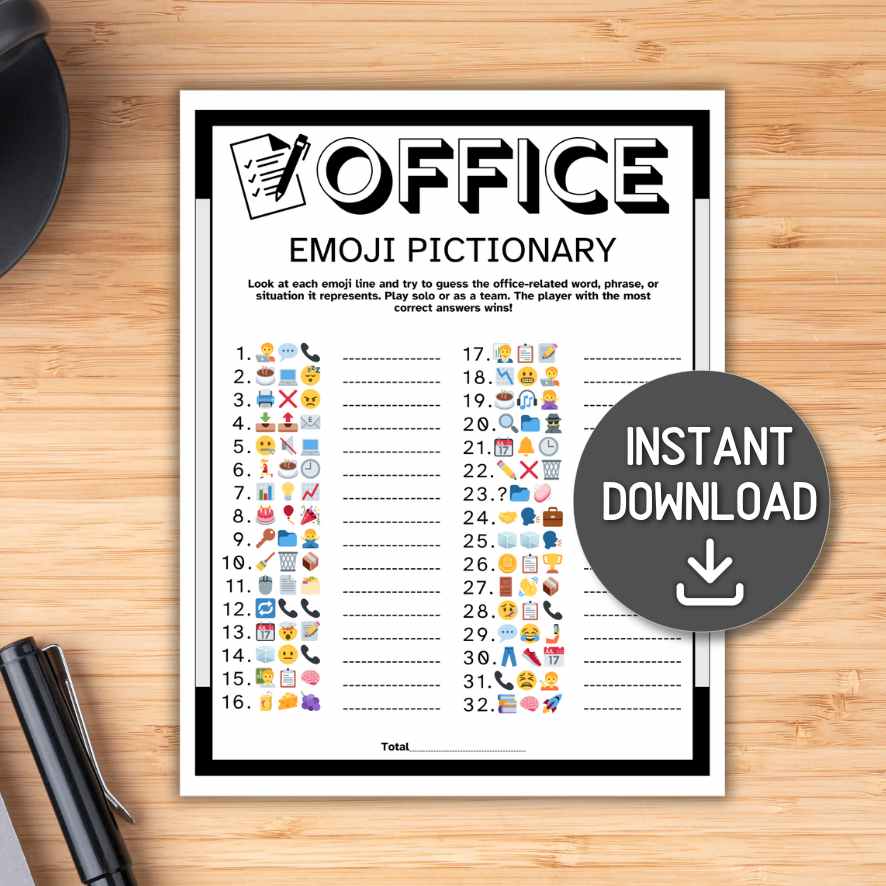 OFFICE EMOJI PICTIONARY GAME – The Game Room - Main Image