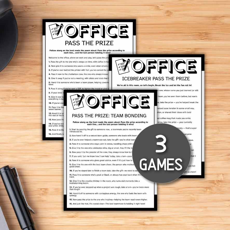 OFFICE PASS THE PRIZE GAME – The Game Room - Main Image