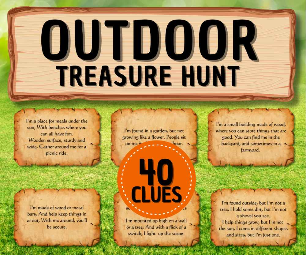 outdoor scavenger hunt for kids