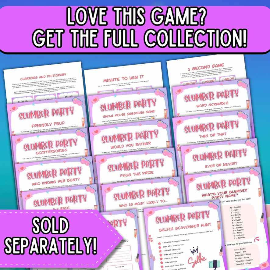 slumber party games ideas
