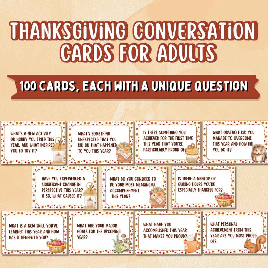 Thanksgiving Conversation Cards – 100 Thoughtful Starters for Adults – The Game Room thanksgiving-conversation-cards-100-thoughtful-starters-for-adults-the-game-room
