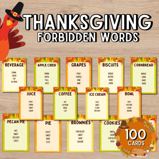 Thanksgiving Forbidden Words