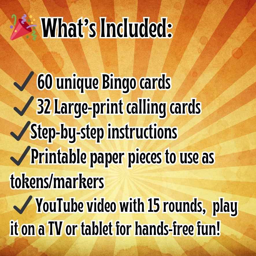 elderly bingo game