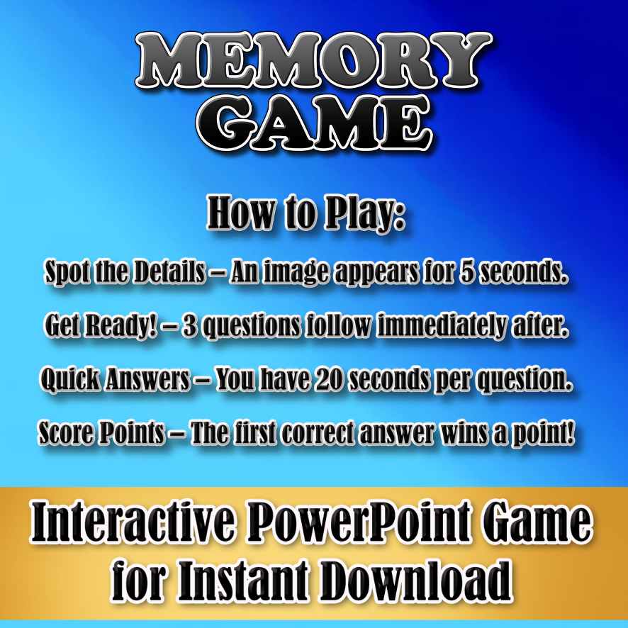MEMORY GAME POWERPOINT