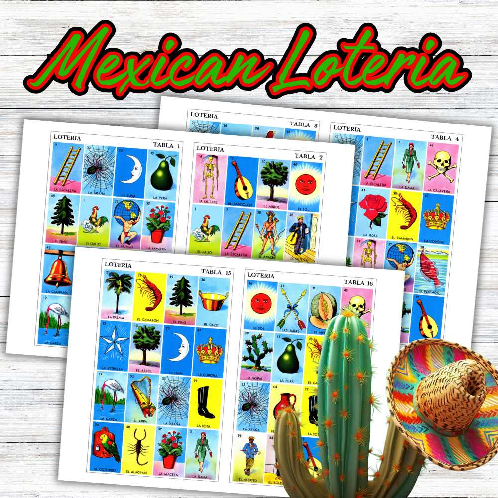 JUEGO DE LOTERIA MEXICANA TARJETAS IMPRIMIBLESJUEGO DE LOTERIA MEXICANA TARJETAS IMPRIMIBLES  