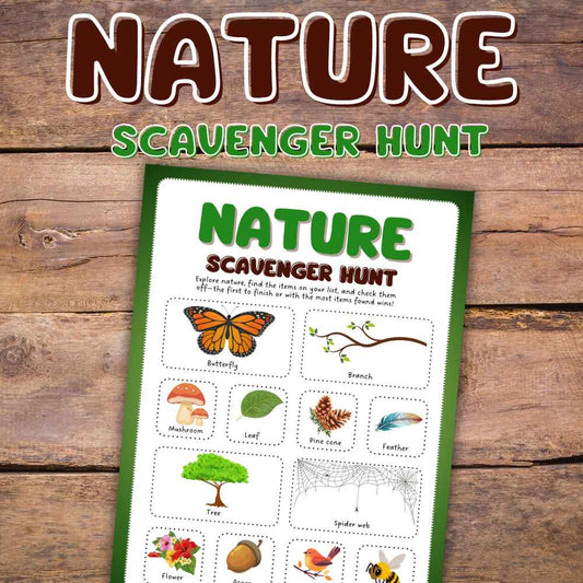 Nature scavenger hunt printable