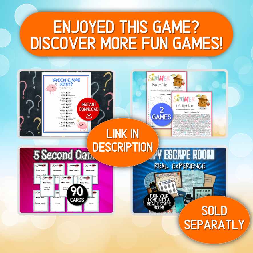 printable summer games