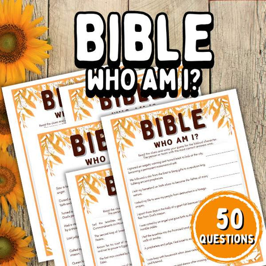 Bible Game Who Am I Printable