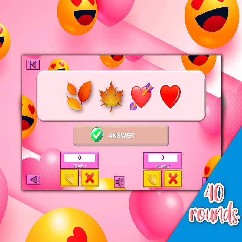 BRIDAL SHOWER EMOJI GUESS GAME