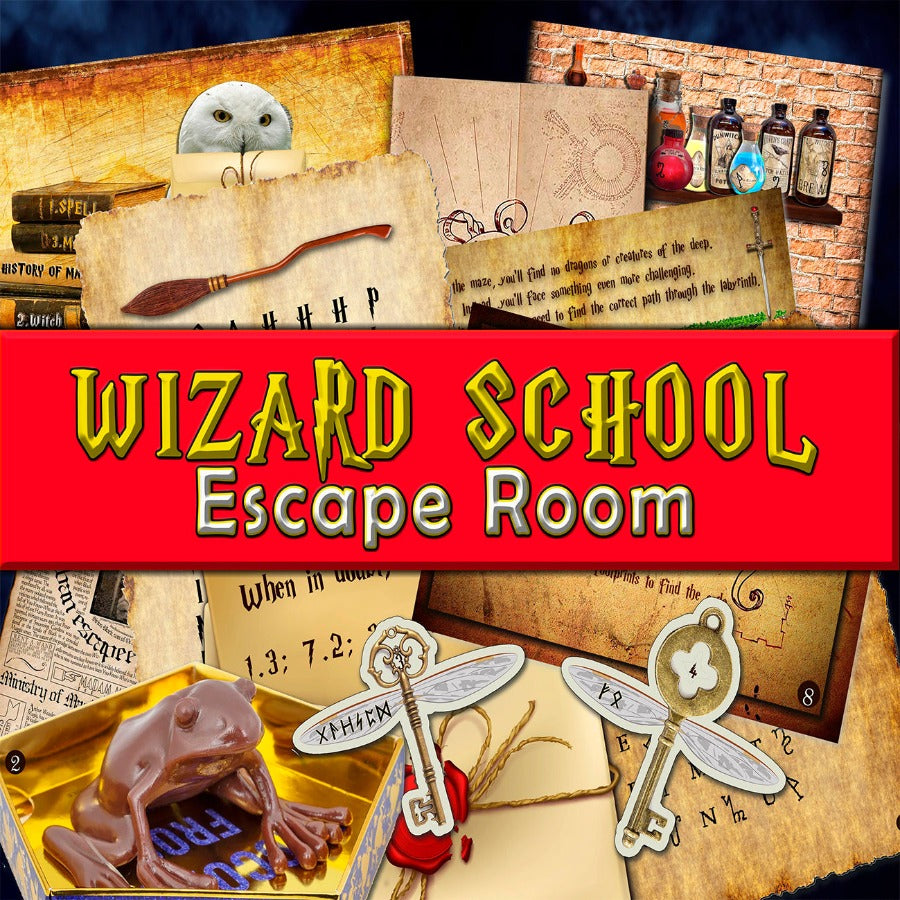 Wizard Escape Room Game. Wizard School Printable Puzzle Game