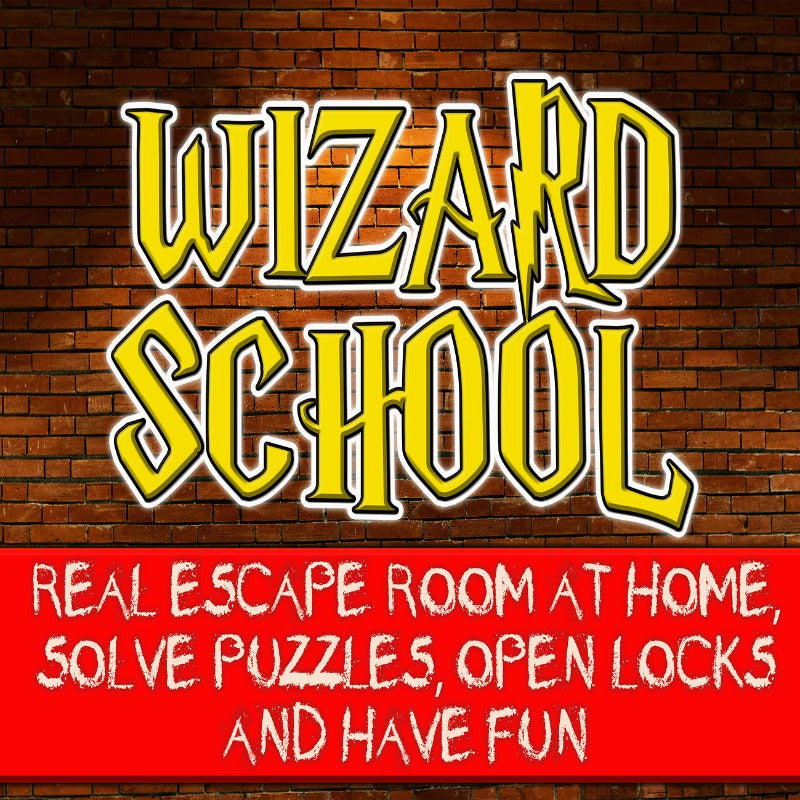 Wizard escape room game. Wizard school printable puzzle game