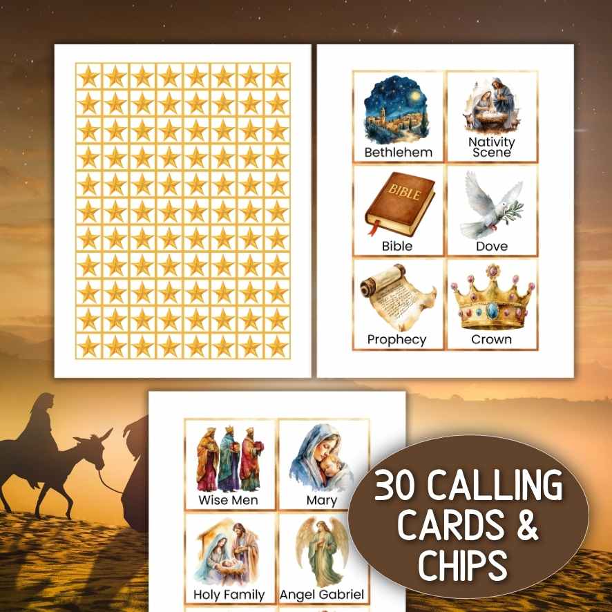 Christian Christmas Game Cards