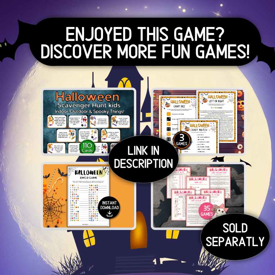 halloween party games for kids printable