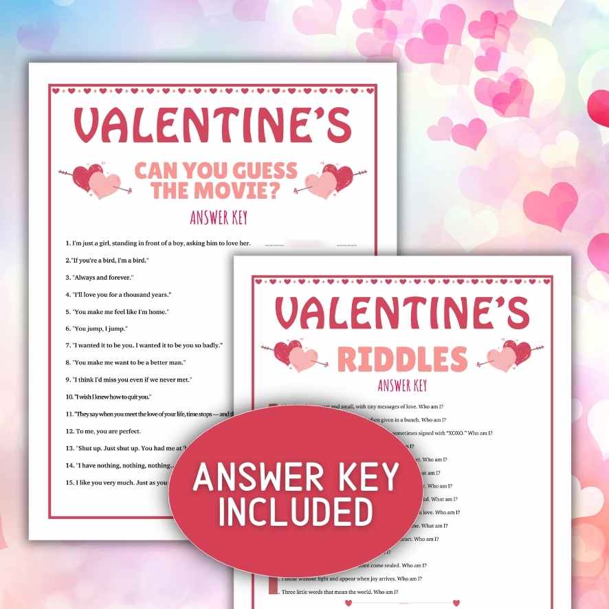 Printable Valentine's Day Games