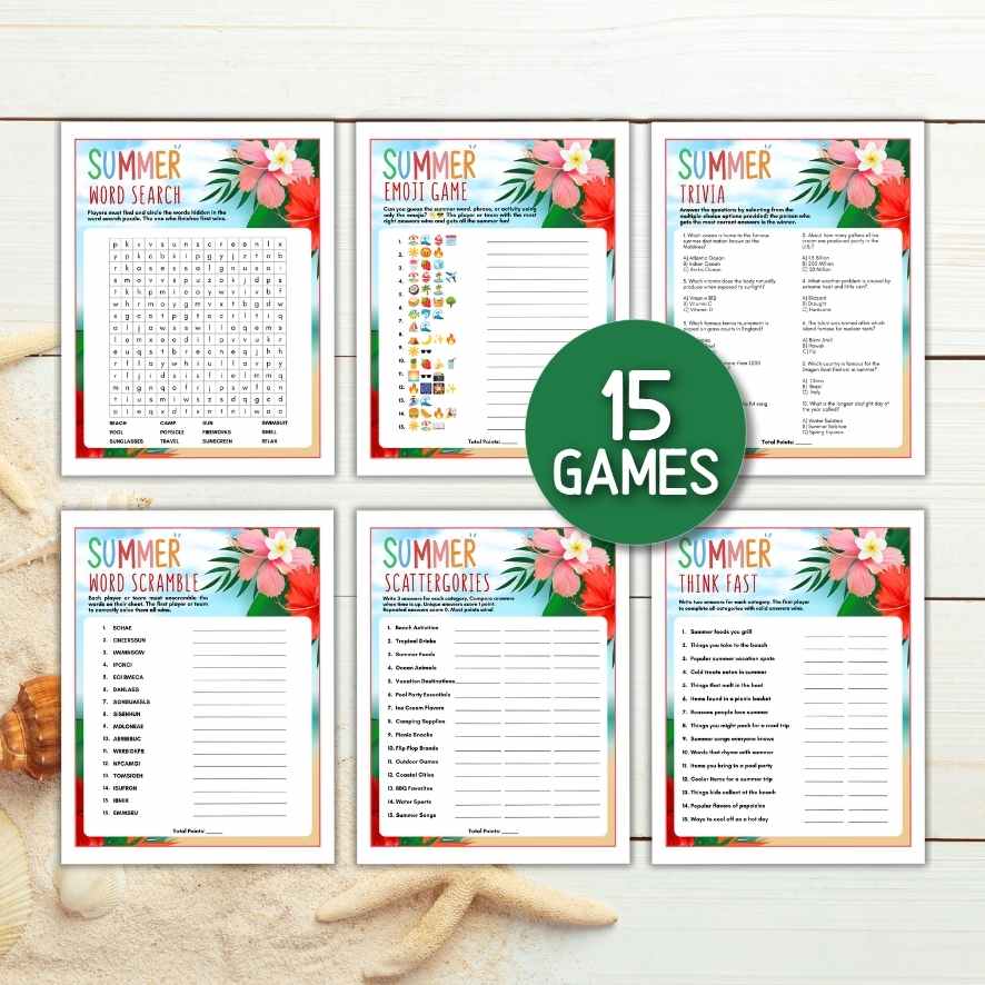 summer printable games