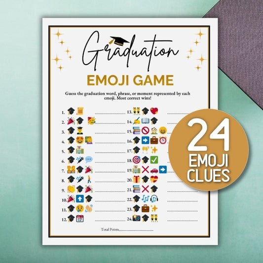 GRADUATION EMOJI GAME PRINTABLE
