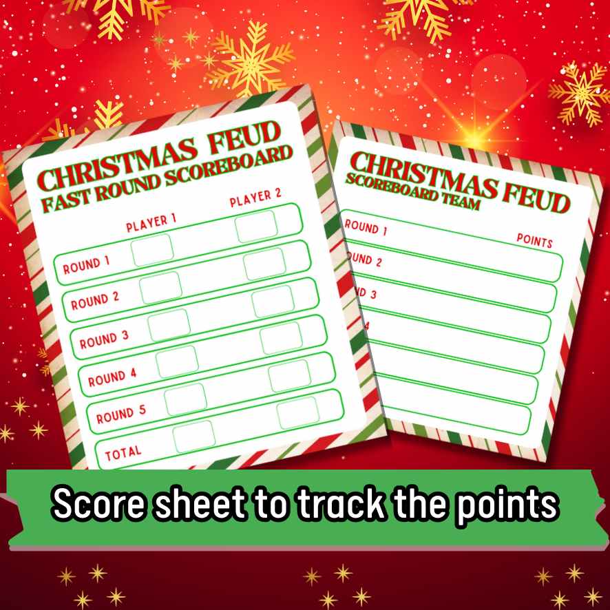 Christmas Feud Game Printable Fun for Holiday Gatherings The Game Room