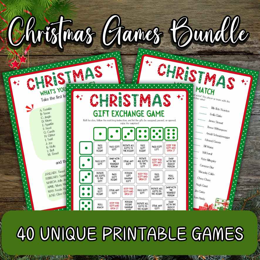 christmas printable games