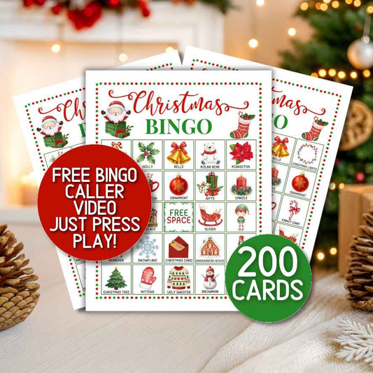 200 christmas bingo cards

