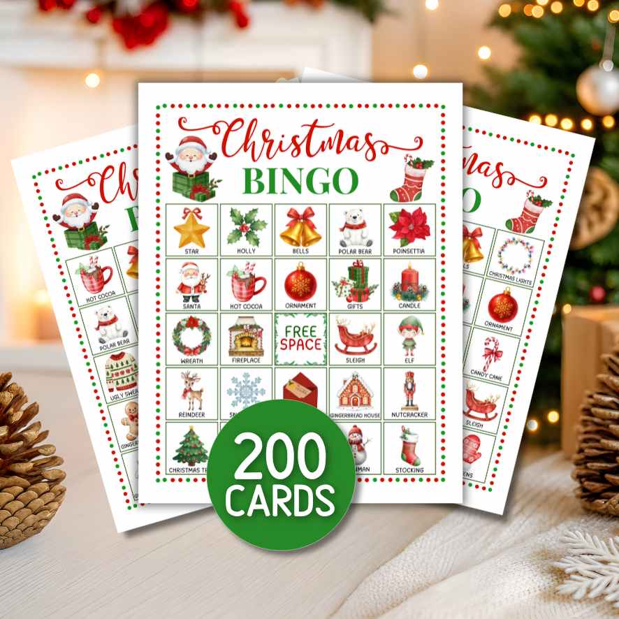200 christmas bingo cards

