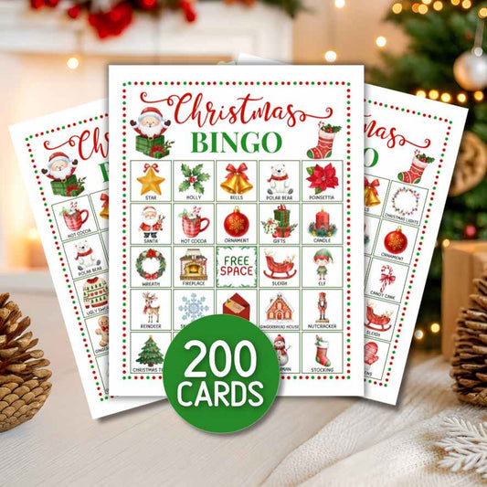 200 christmas bingo cards

