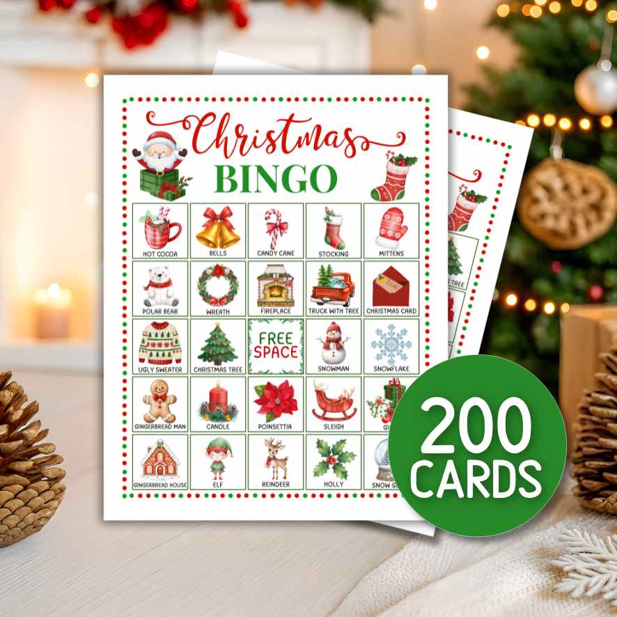 christmas bingo party game