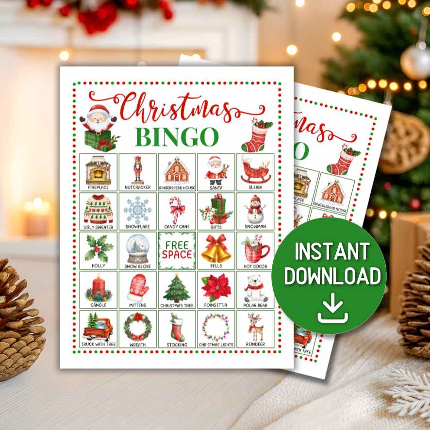 holiday bingo cards for large groups