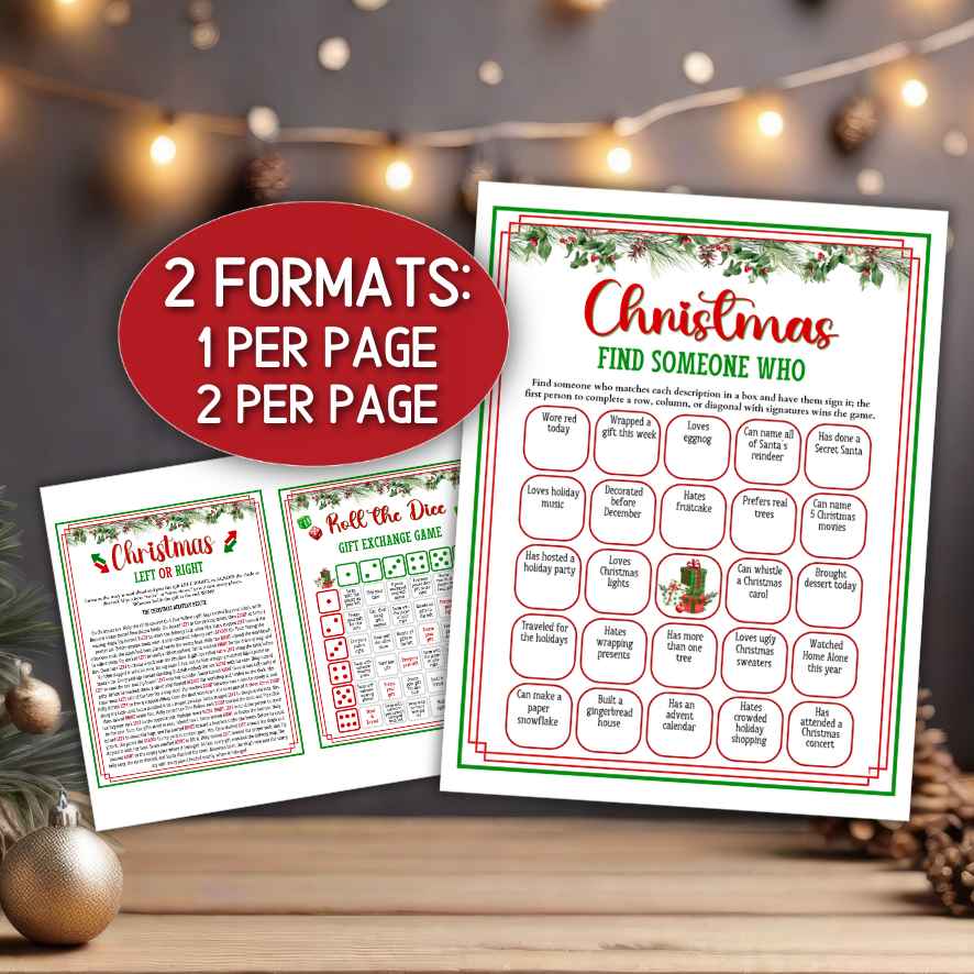 christmas printable games
