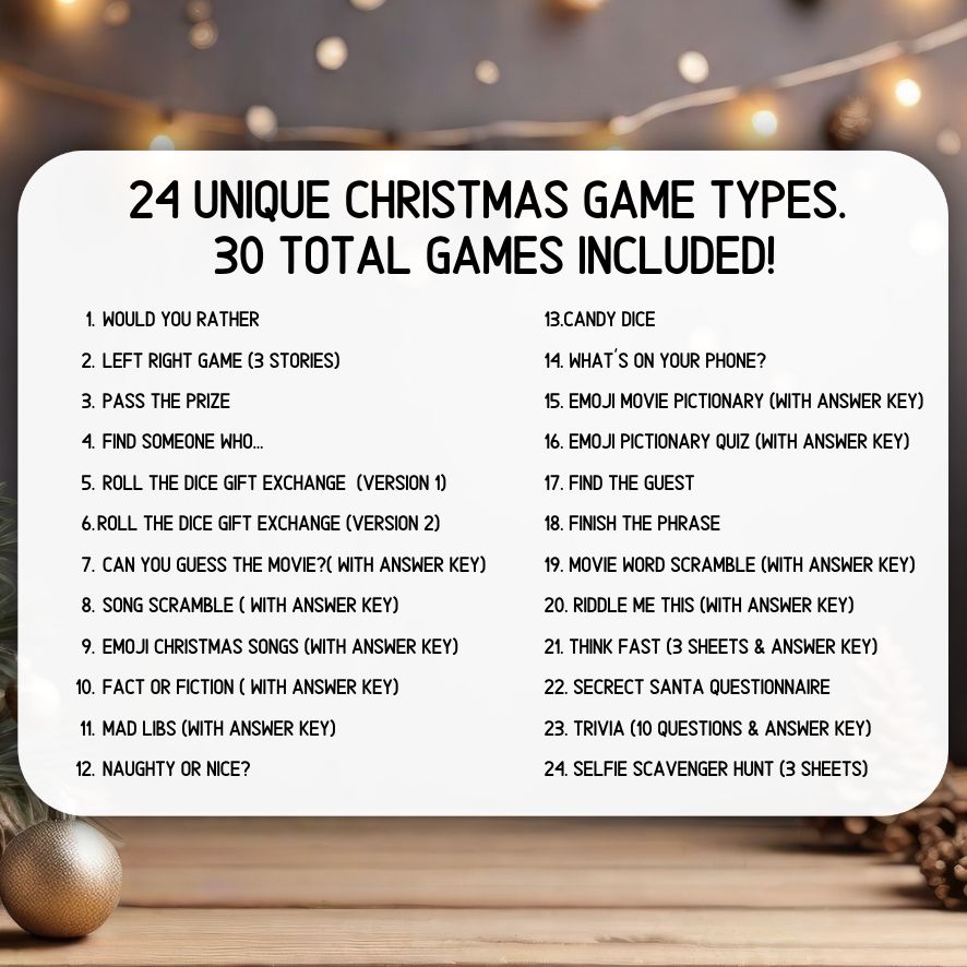 Christmas games bundle