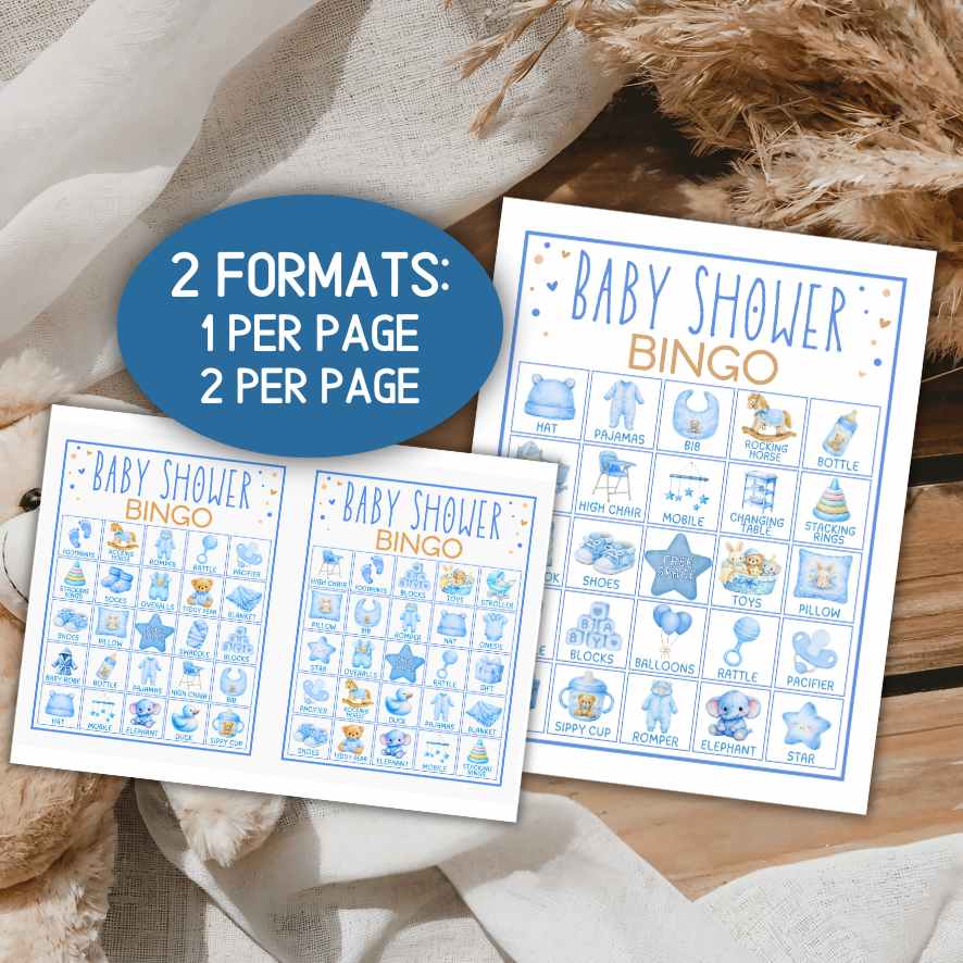 100 bingo cards for baby shower