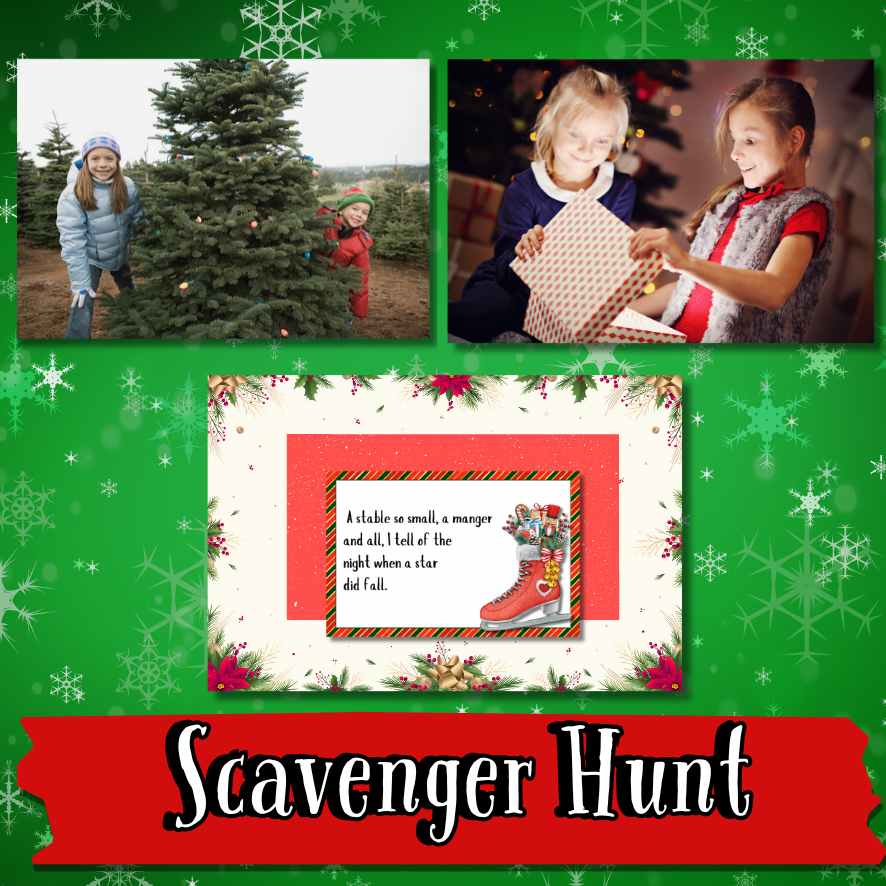 christmas scavenger hunt clues