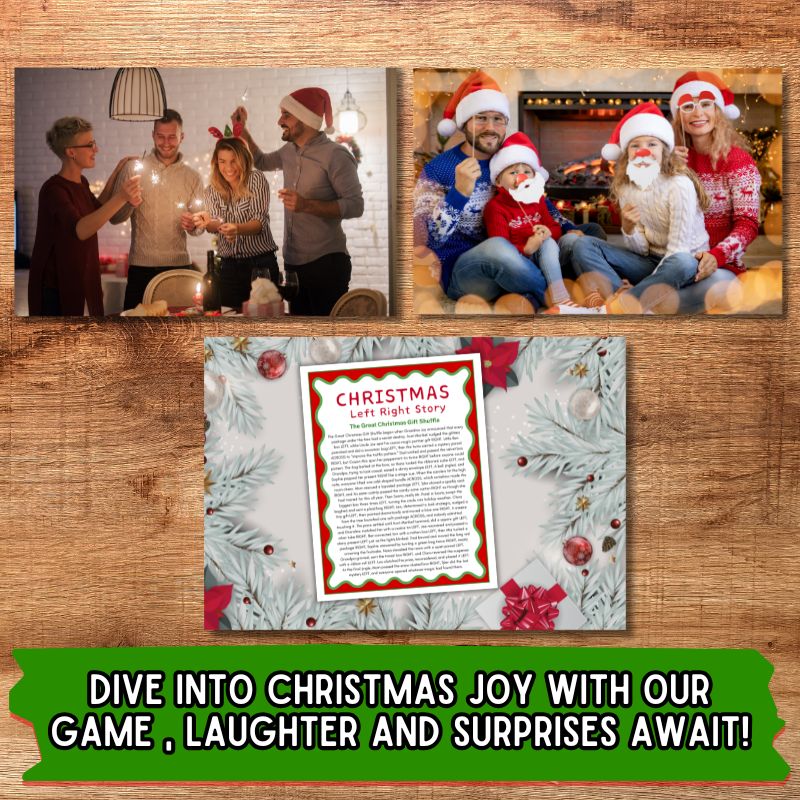 free left right christmas game printable