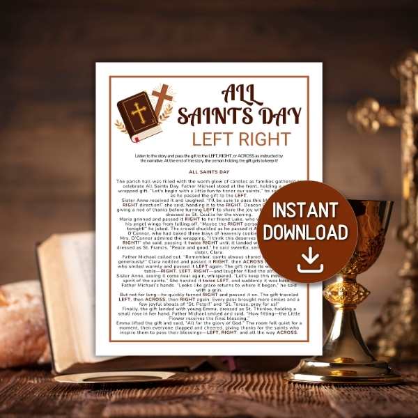ALL SAINTS’ DAY LEFT RIGHT GAME