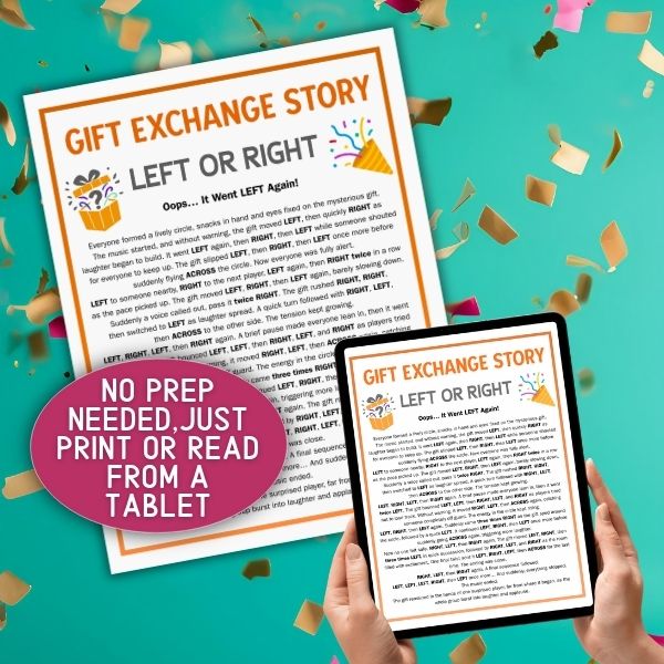 funny left right gift exchange stories adults
