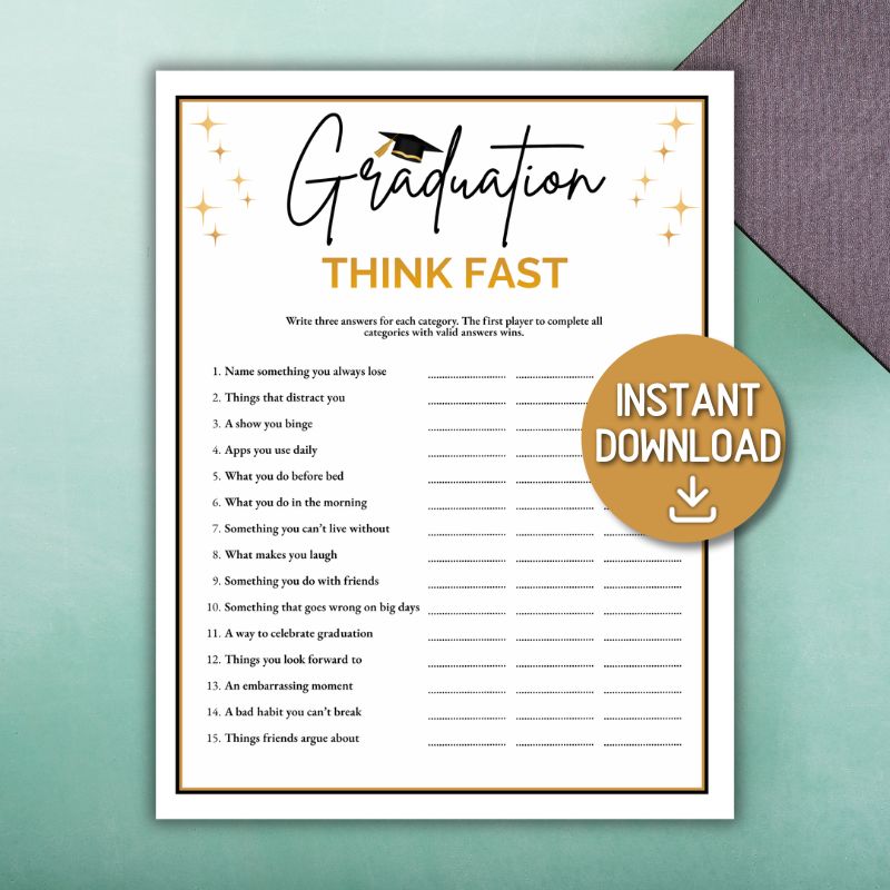 grad party ideas games