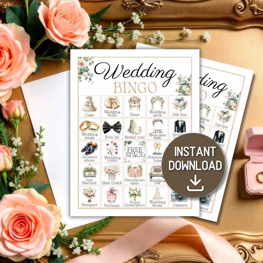 wedding bingo cards