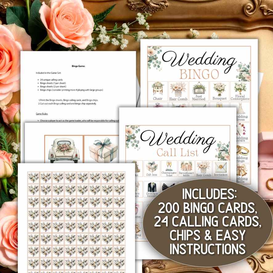 wedding bingo sheets


