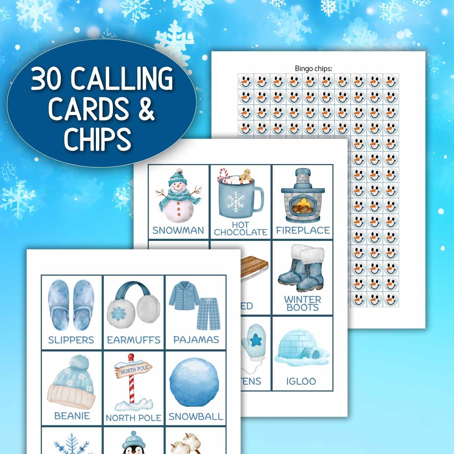 winter activity bingo