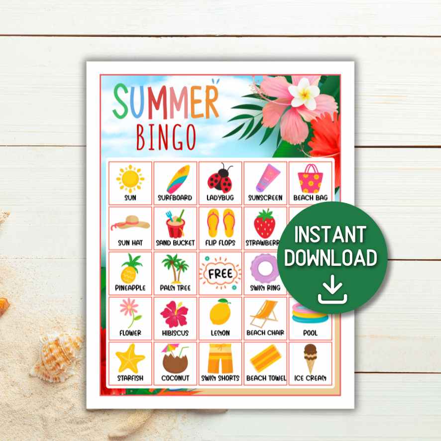 summer bingo for classroom