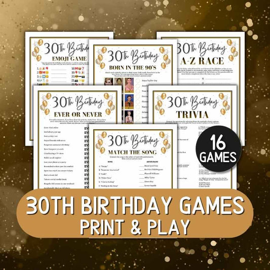 30th birthday games bundle