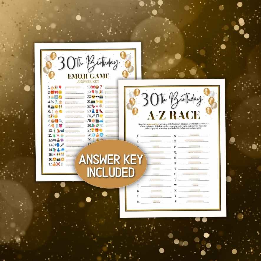 games for 30th birthday party